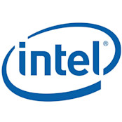 Intel logo blue and white