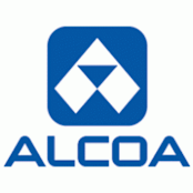 Alcoa logo image in blue
