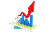 Business graph increasing