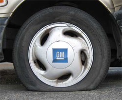 General Motors flat tire