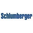 Schlumberger logo in blue and white