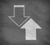black and white up and down arrows