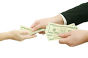 Money exchanging hands