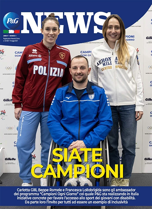 La copertina dell'ultimo numero di P&G Italia News