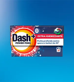 una confezione di dash power pods nel formato cartone, accessibile per persone con disabilità visive e motorie