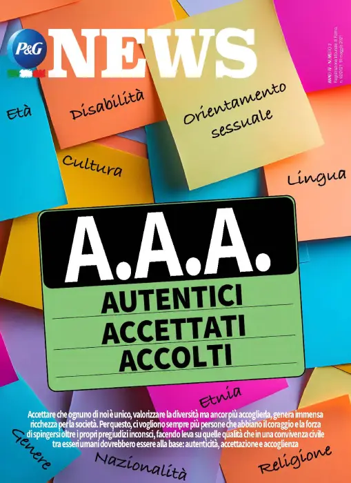 Copertina Magazine Anno 4 numero 2. Titolo "A.A.A. Autentici Accettati Accolti".