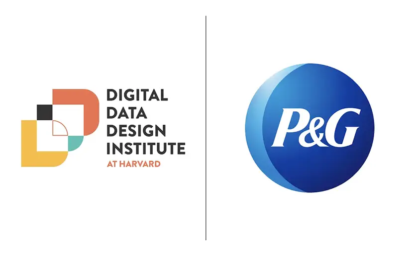 Logo della Digital Data Design (D³) Institute della Harvard Business School e logo di Procter & Gamble