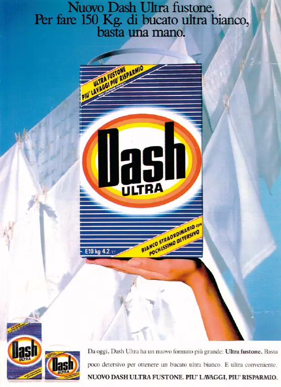 Pubblicità Dash negli anni ‘90