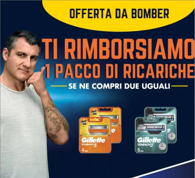 Gillette cashback rimborso ricariche | Procter and Gamble