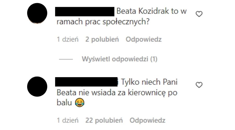 Beata Kozidrak komentarze