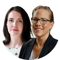 Miriam Saage-Maaß und Katharina Reuter