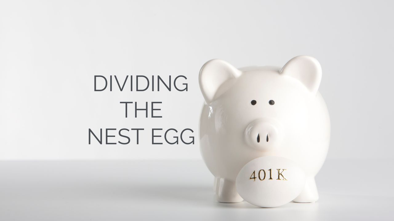 post-dividing-retirement-accounts-during-a-colorado-divorce A piggy bank with a 401K nest egg.