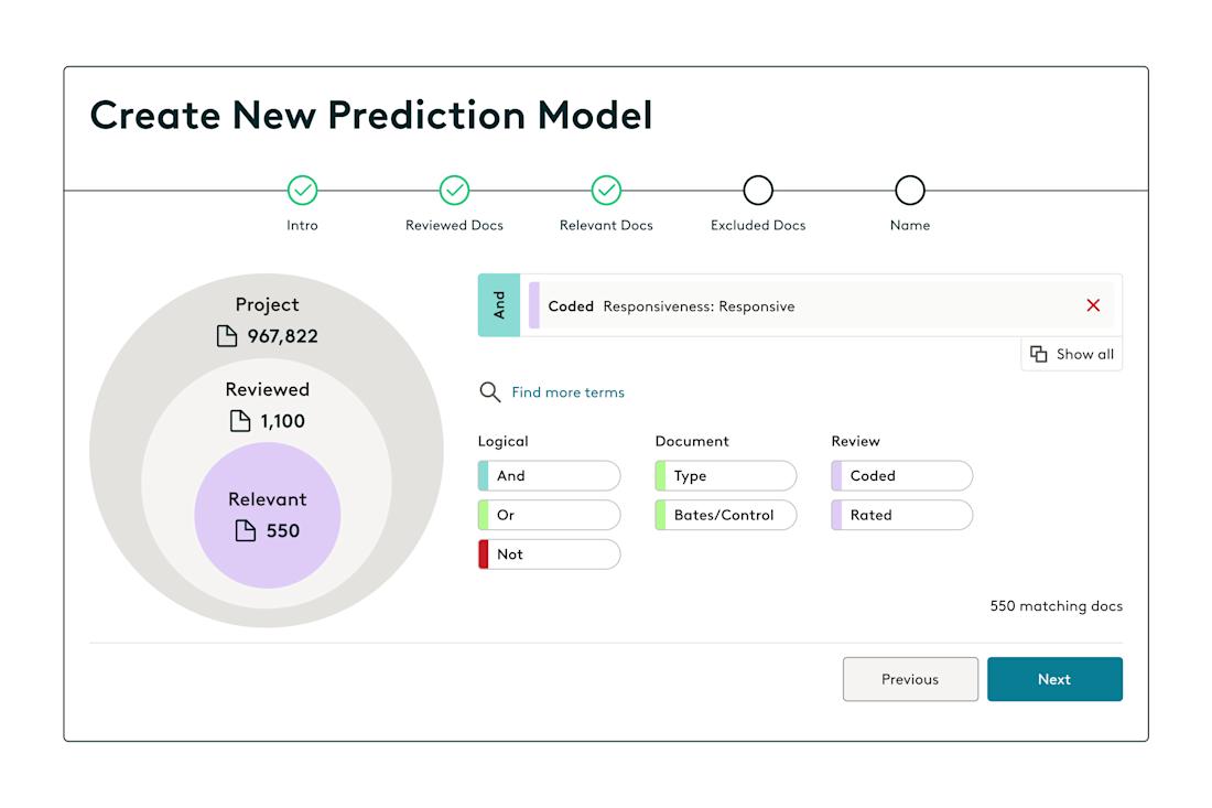 Creating a New Prediction Model in Everlaw