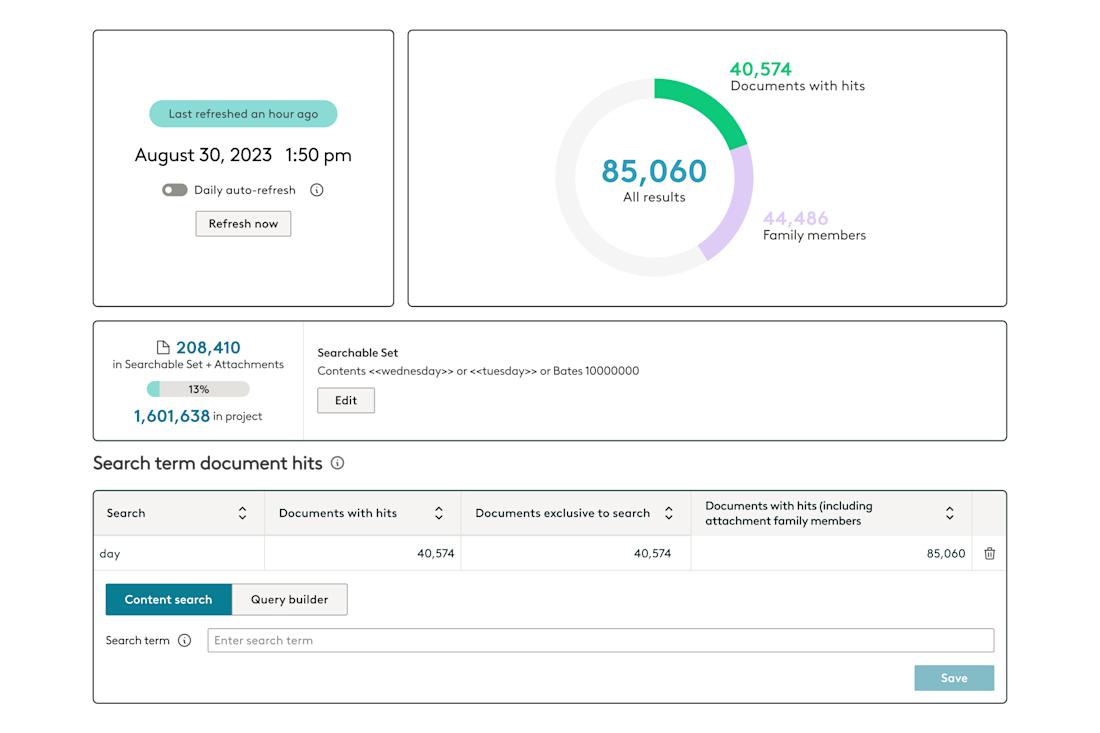 Search Term Reports via Everlaw’s ECA Module