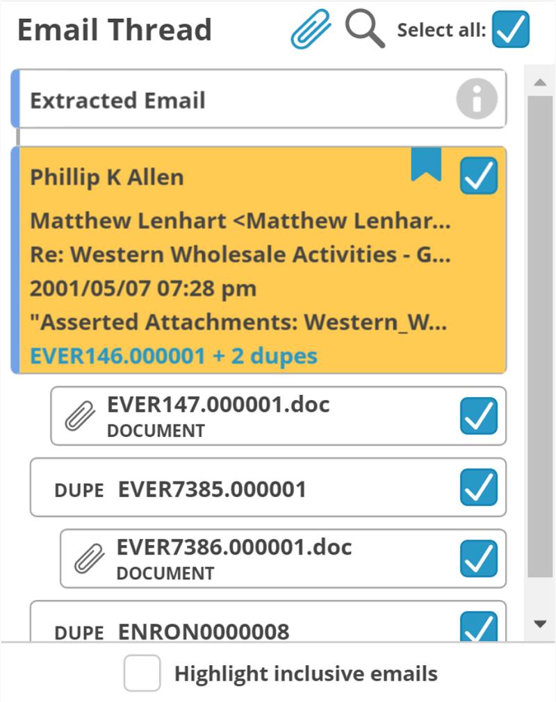 Email Thread Attachments
