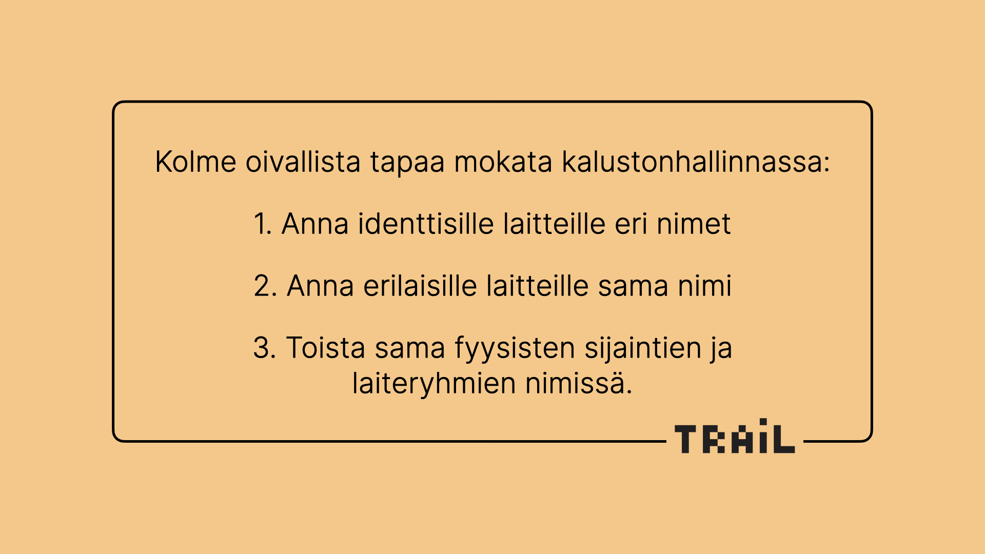 Kolme tapaa mokata kalustonhallinnassa