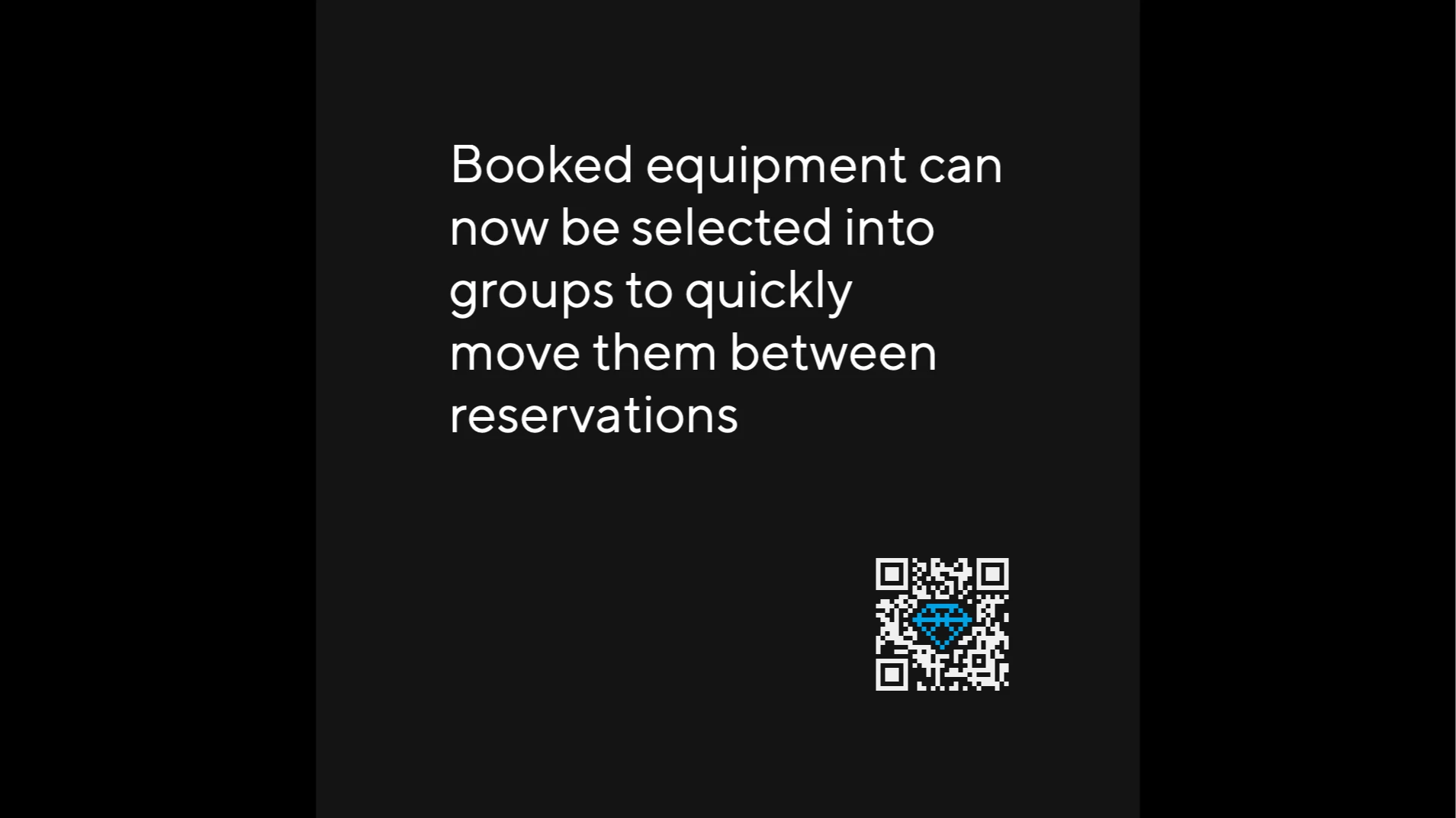 Grouping equipment to quickly transfer between reservations