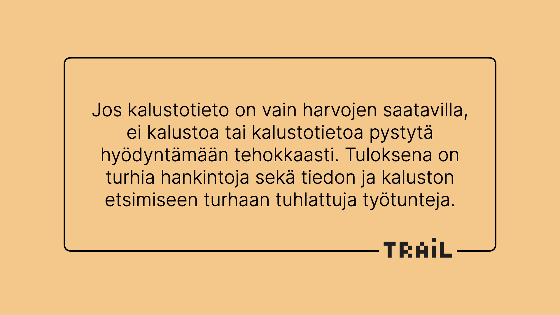 Kalustonhallinnan virheet