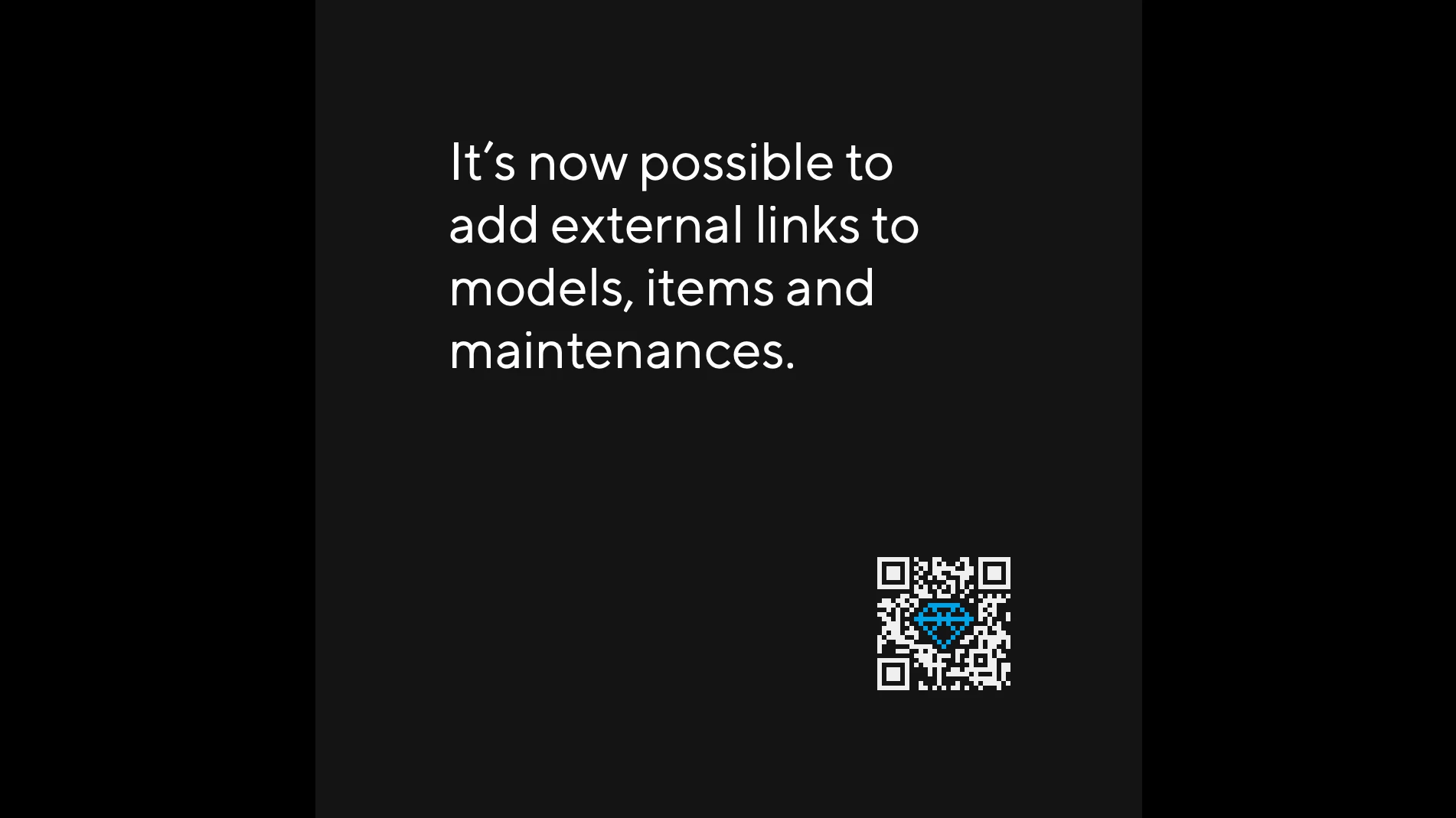 External links to models, items and maintenance plans