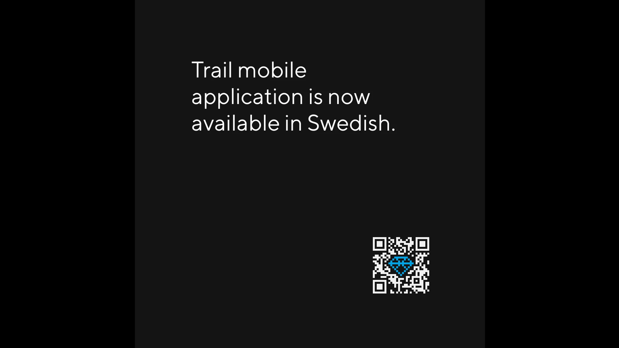Trail mobiilisovellus ruotsin kielellä