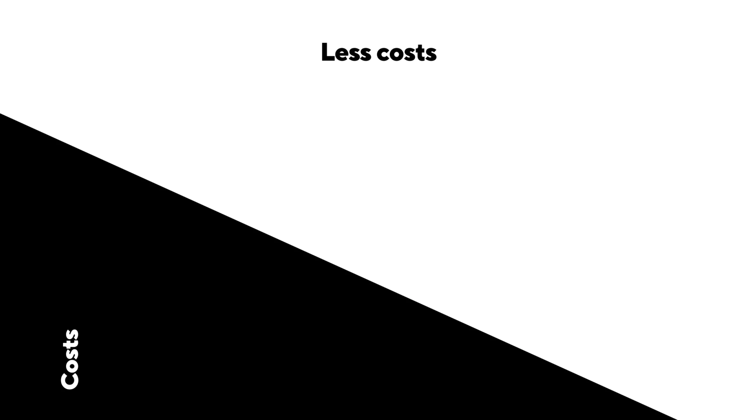 Less costs illustration