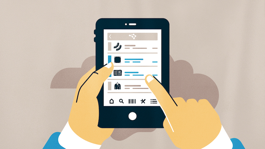 Mobile application illustration