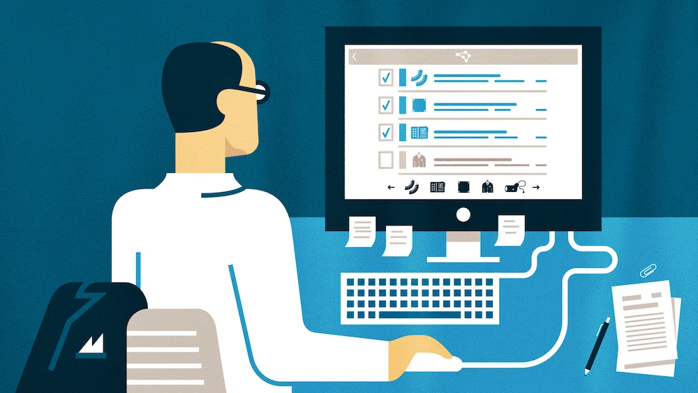 Excel kalustoinventaariopohja illustration