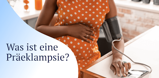Schwangere Frau, die ihren Blutdruck misst.