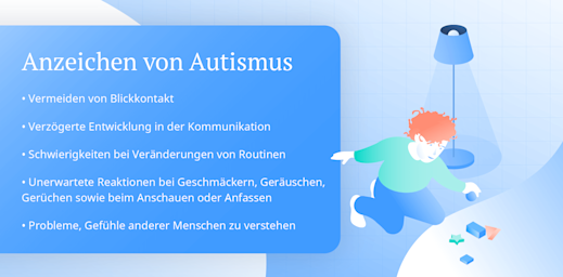 Eine Infografik mit einem Kind, das mit Bauklötzen spielt.
