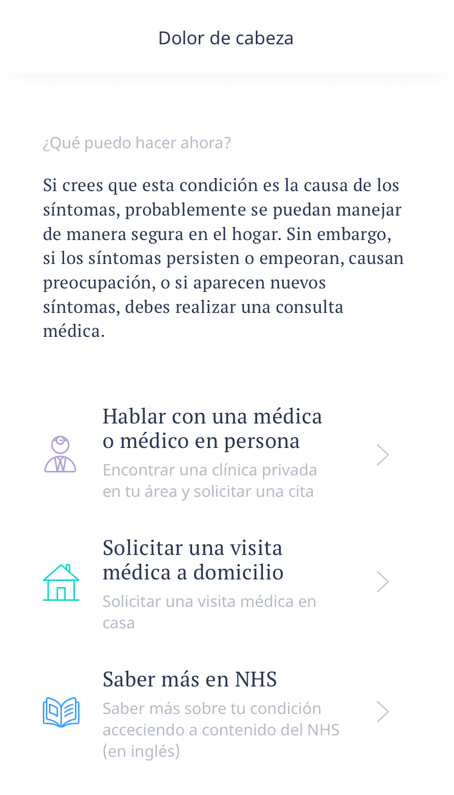 Next Steps ES Use the in-app search to find doctors around you