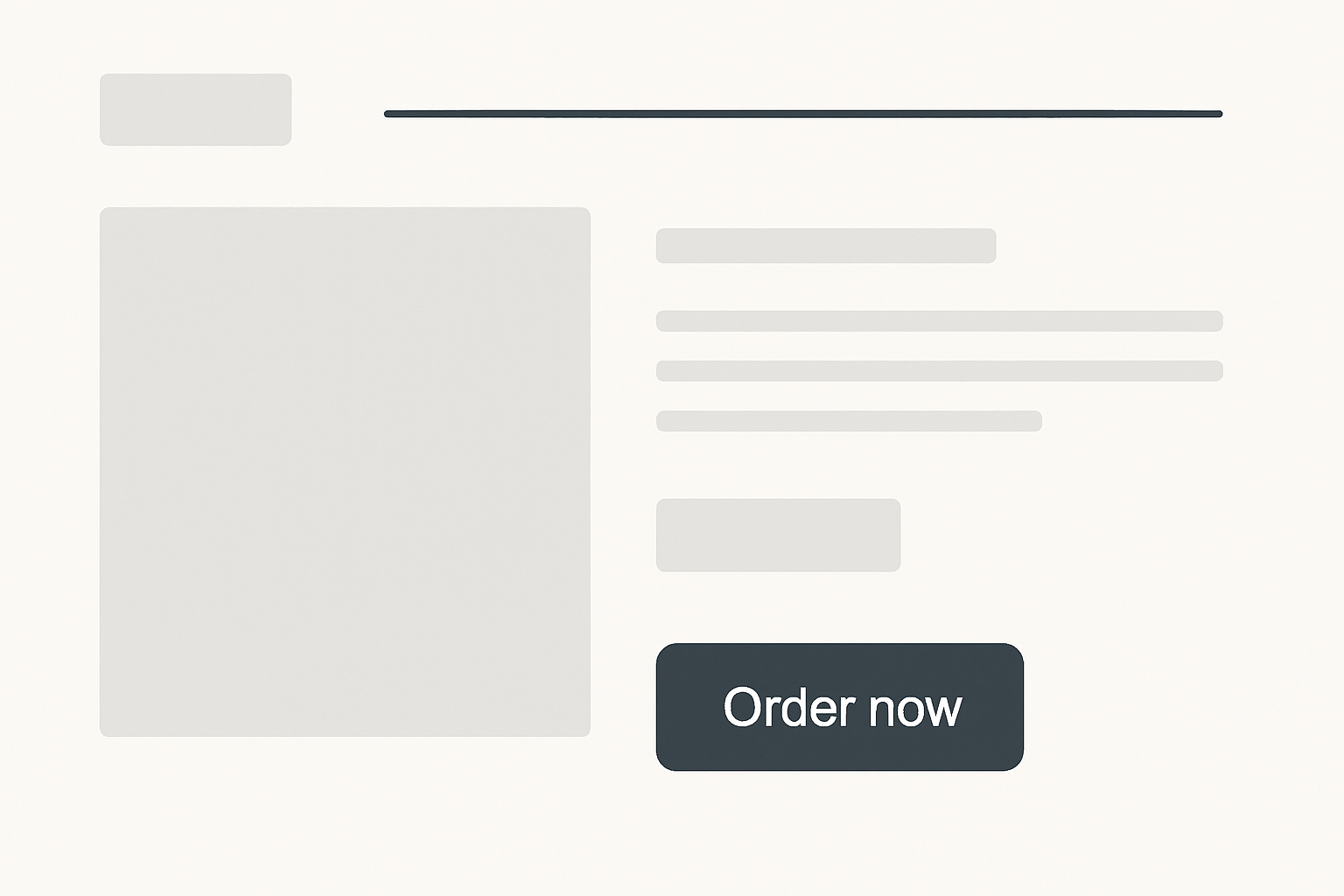 UI Element showing an order now button