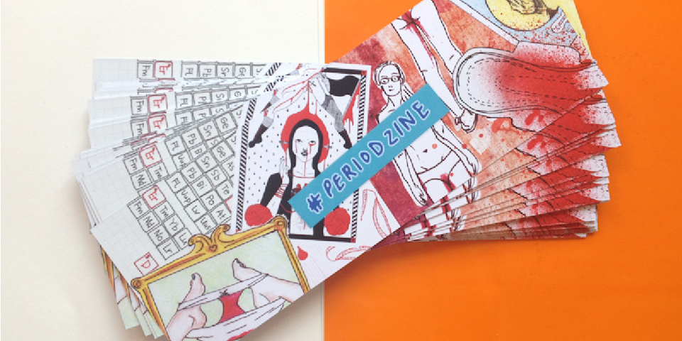 stack of soofiya andrys period zine