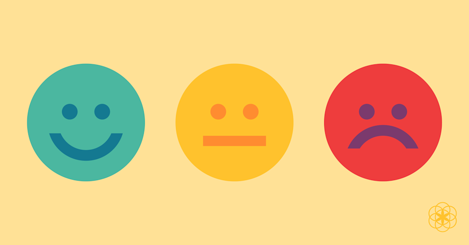 Illustration de 3 visages aux humeurs différentes, représentant des états de satisfaction sexuelle
