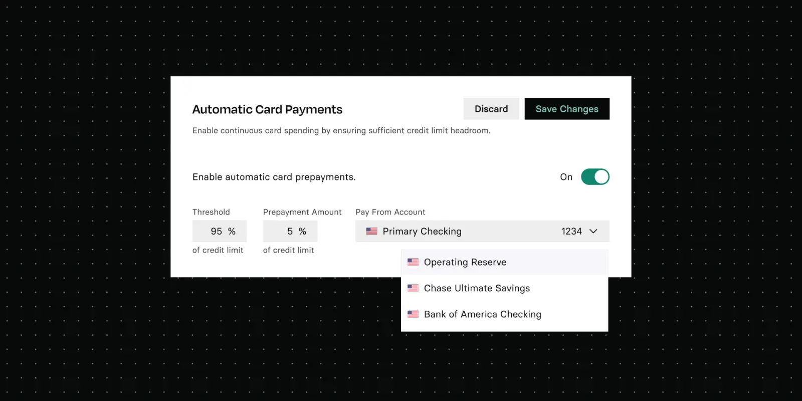 Automatic card payments