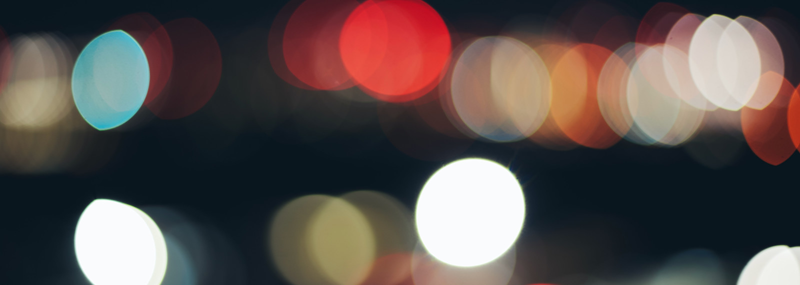 Abstract image of a blurred image of circular light sources