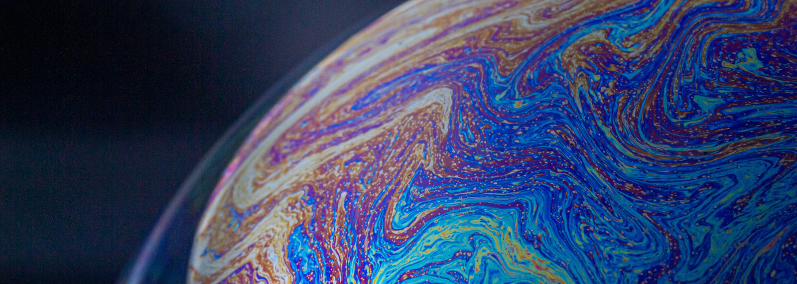 Close up image of the surface of a bubble