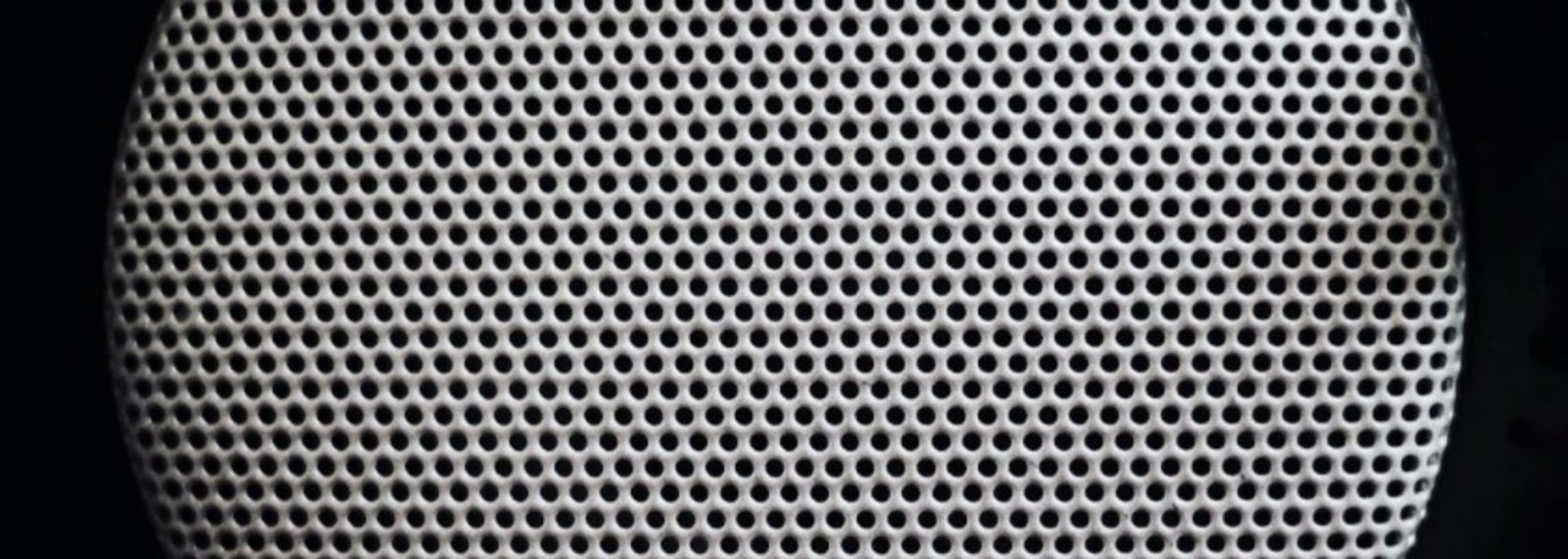 Close up of circular object with perforations