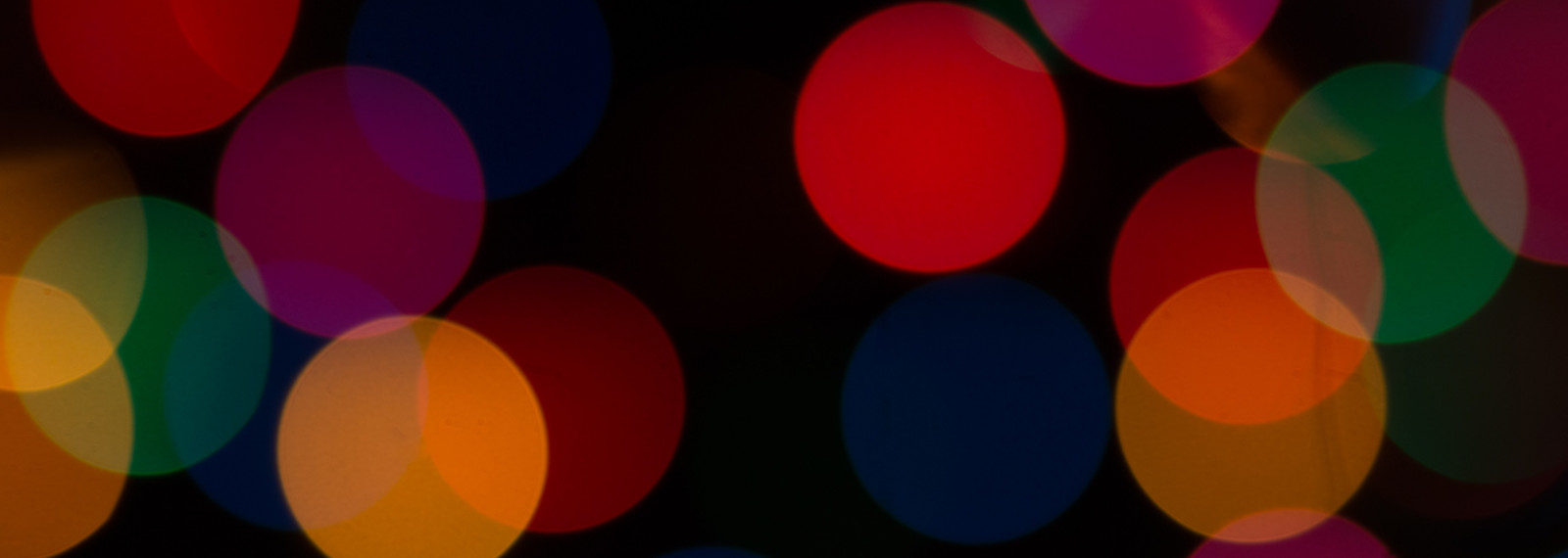 Image of coloured light circles slightly out of focus