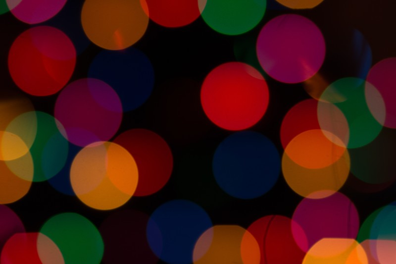 Image of coloured light circles slightly out of focus