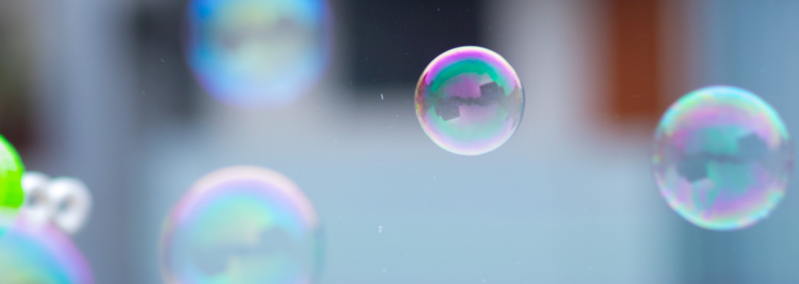 A close up of many bubbles
