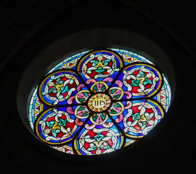 Image of a circular stained glass window