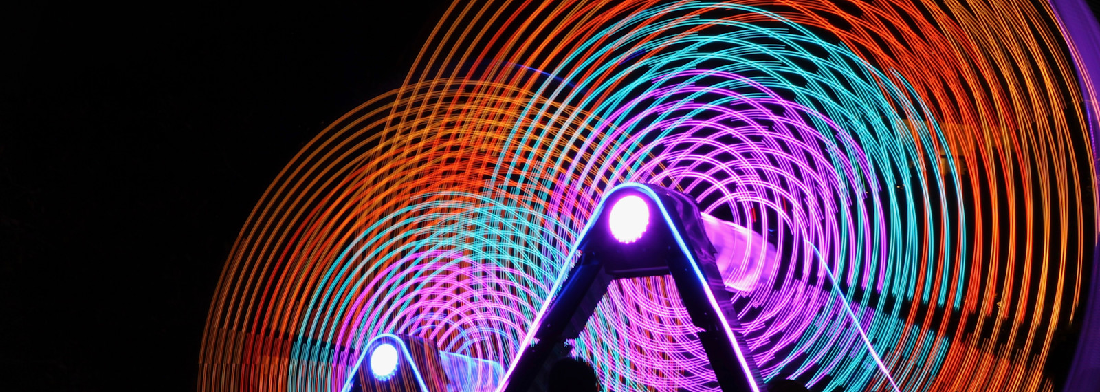 Image of circular neon lights