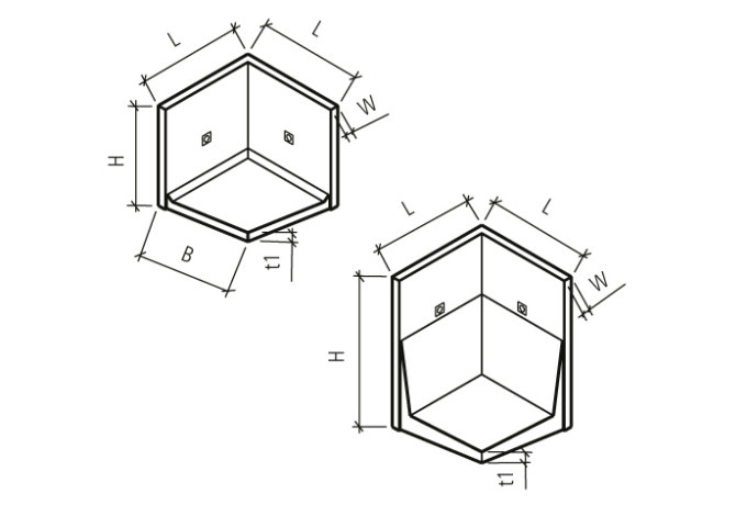 ROZTEC<sup>®</sup> MIDI Winkelplatten Eckelemente gestrahlt