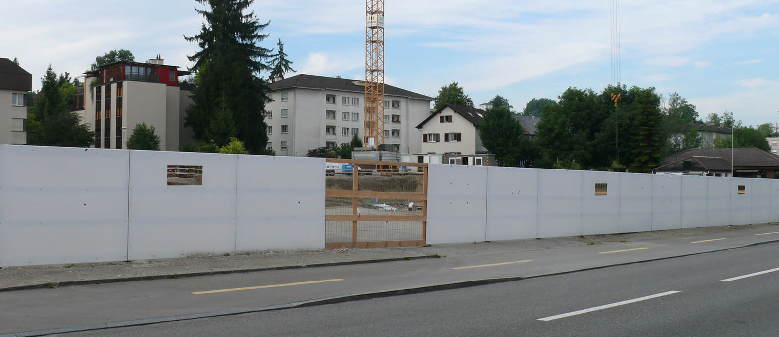 Baustellenabsperrung Absperrung einer Baustelle.