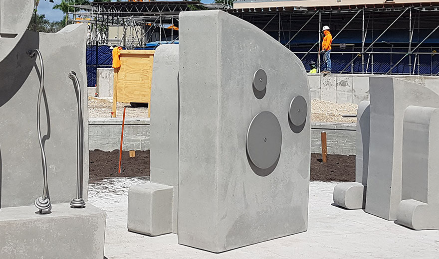 Mittelteil Betonkatze Auf dem Bild ist der fertige mittlere Teil der Betonkatze ersichtlich