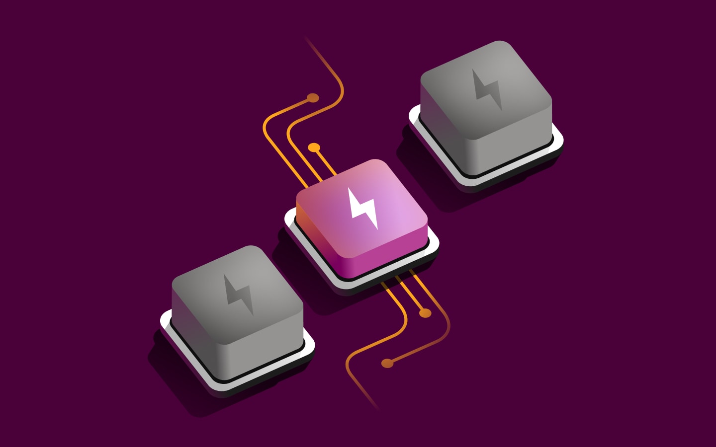 Graphic illustration of a tile with circuits
