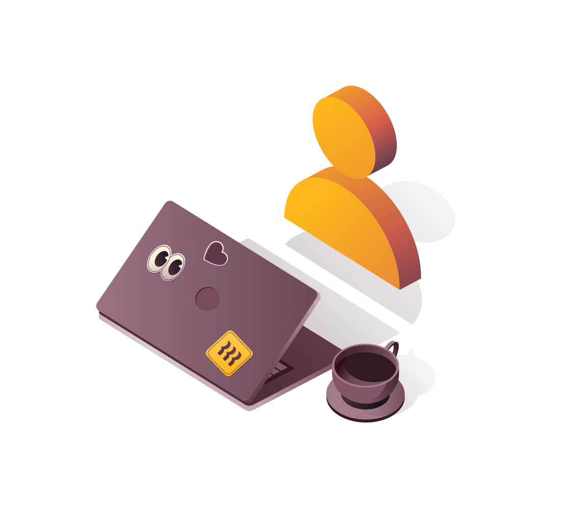 Employee with laptop