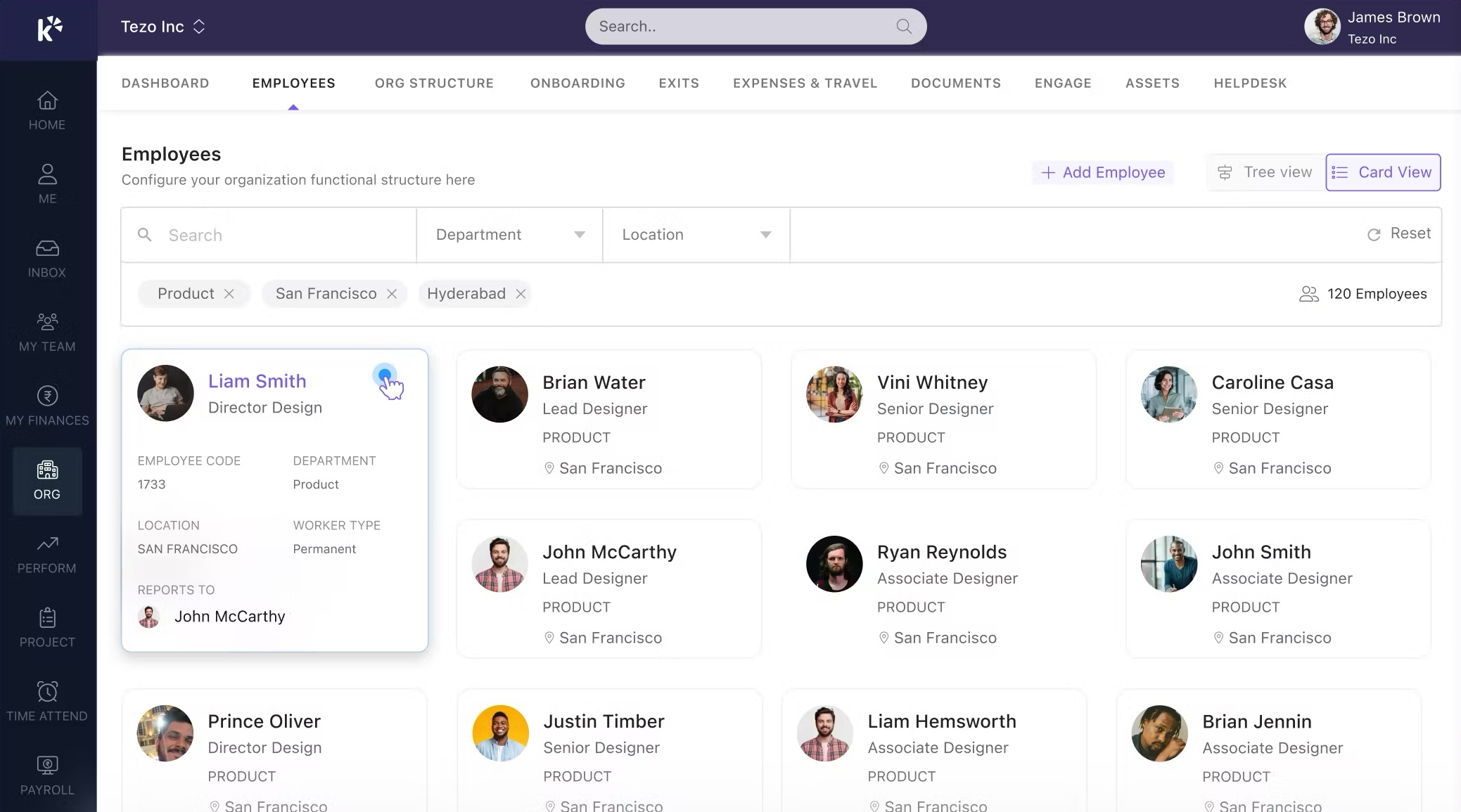 Keka Employee Dashboard