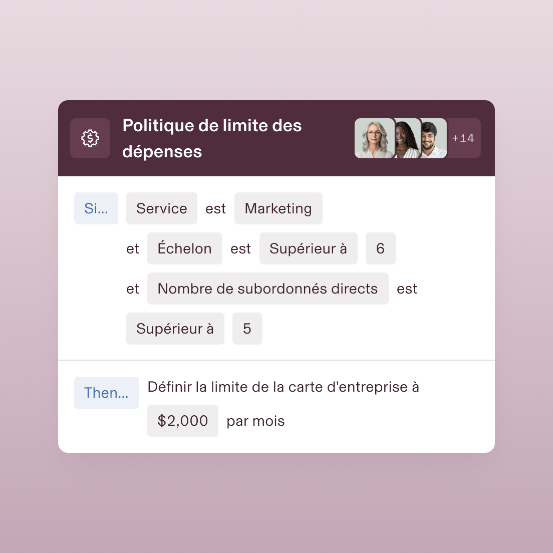Flux de travail des politiques : création de politiques – Politique de limite des dépenses enUS