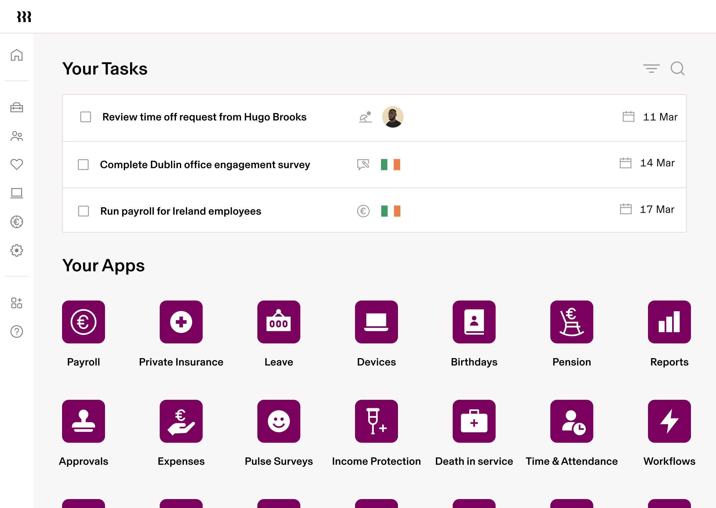 Your Tasks Dashboard enIE